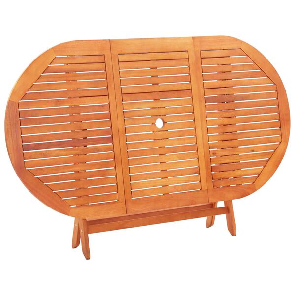 vidaXL Folding Garden Table 160x85x74 cm Solid Eucalyptus Wood