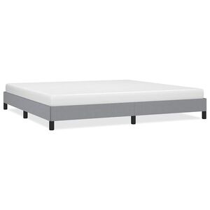 vidaXL Bed Frame without Mattress Light Grey 193x203 cm Fabric
