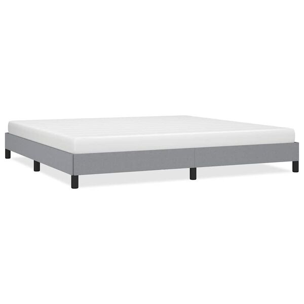 vidaXL Bed Frame without Mattress Light Grey 193x203 cm Fabric