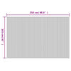 vidaXL Room Divider Bamboo White 250x165 cm