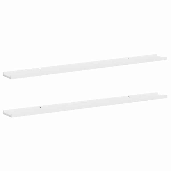 vidaXL Wall Shelves 2 pcs White 115x9x3 cm