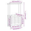 vidaXL Outdoor Bar Table with Roof 112.5x57x195.5 cm Solid Wood