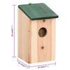 vidaXL Bird Houses 10 pcs Solid Firwood 12x12x22 cm