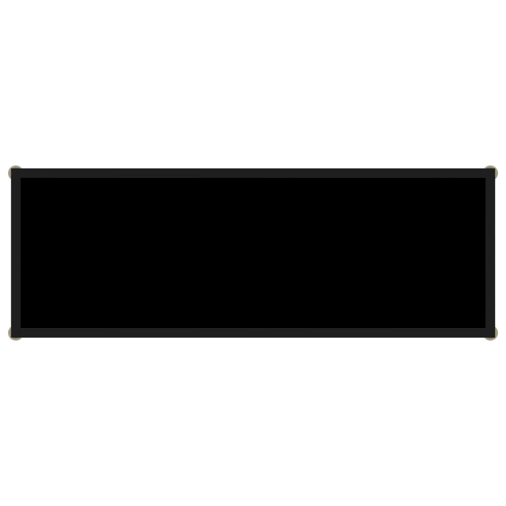 vidaXL Console Table Black 100x35x75 cm Tempered Glass