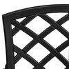 vidaXL 3 Piece Bistro Set Cast Aluminium Black