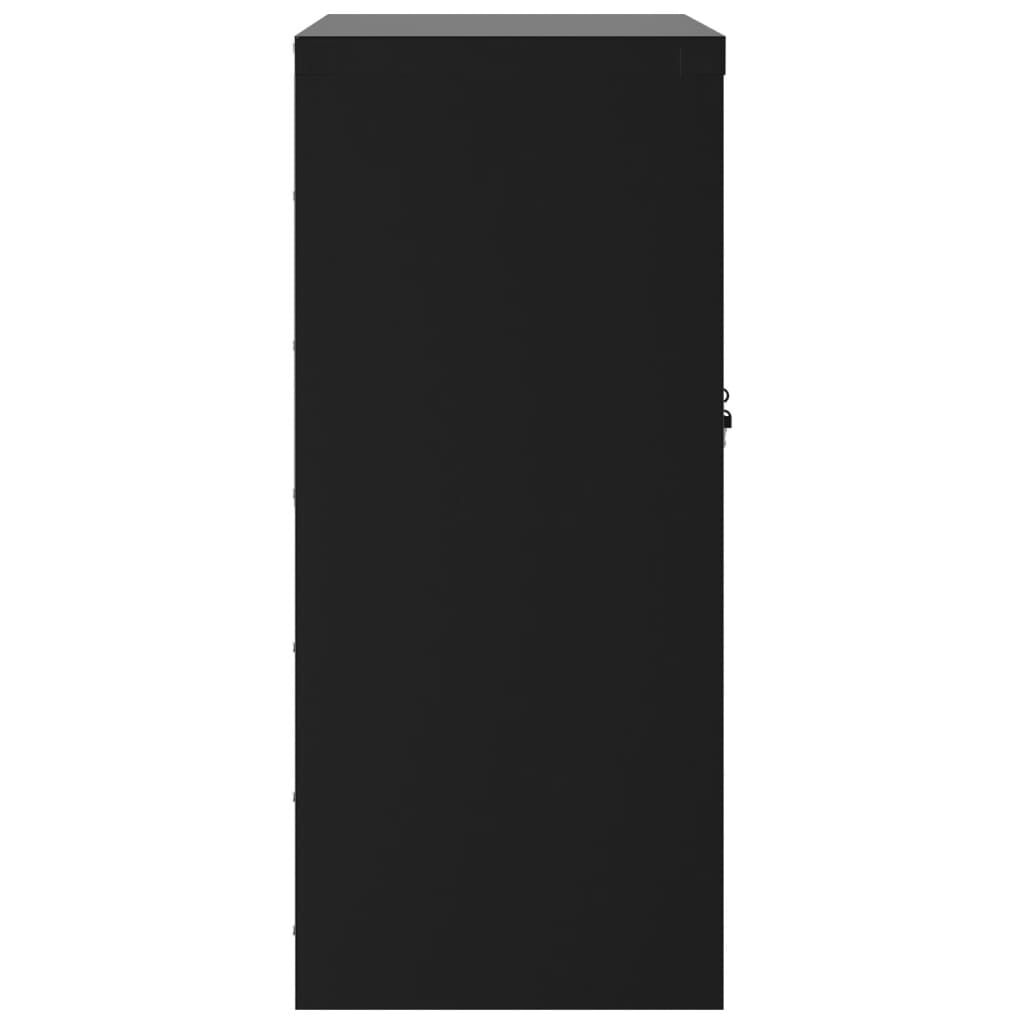 vidaXL File Cabinet Black 79x40x90 cm Steel