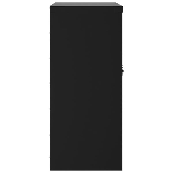 vidaXL File Cabinet Black 79x40x90 cm Steel