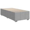 vidaXL Bed Frame without Mattress Light Grey Twin Fabric
