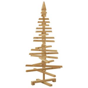 vidaXL Wooden Christmas Tree with Stand Brown 120 cm Solid pine wood