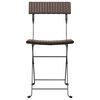vidaXL Folding Bistro Chairs 8 pcs Brown Poly Rattan and Steel