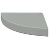 vidaXL Floating Corner Shelf Grey 25x25x3.8 cm MDF