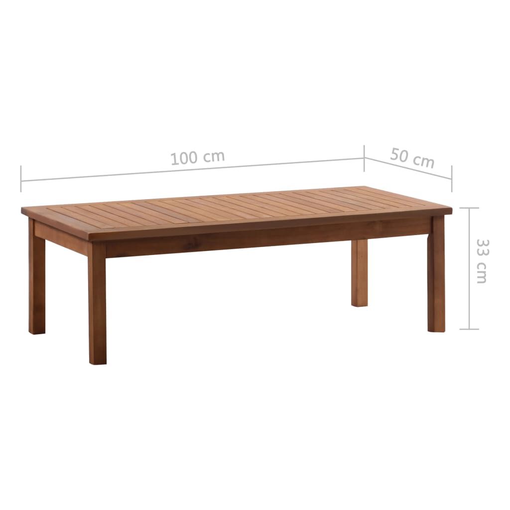 vidaXL 4 Piece Garden Lounge Set Solid Acacia Wood