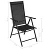 vidaXL 5 Piece Outdoor Dining Set Aluminium and WPC Black