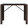 vidaXL Bar Table with Glass Top Brown 145x80x110 cm Poly Rattan