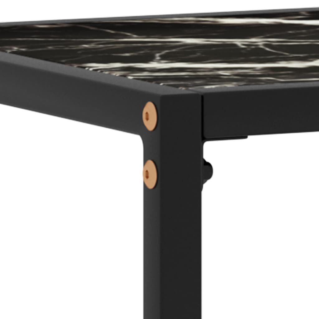 vidaXL Console Table Black 100x35x75 cm Tempered Glass