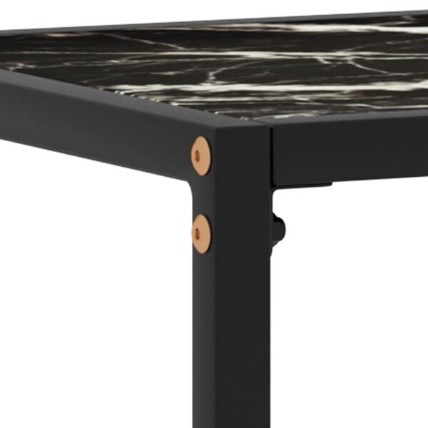 vidaXL Console Table Black 100x35x75 cm Tempered Glass