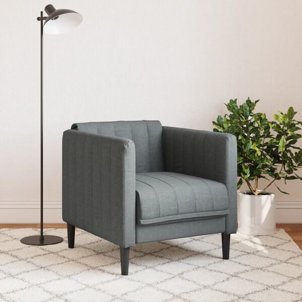vidaXL Sofa Chair Dark Grey Fabric