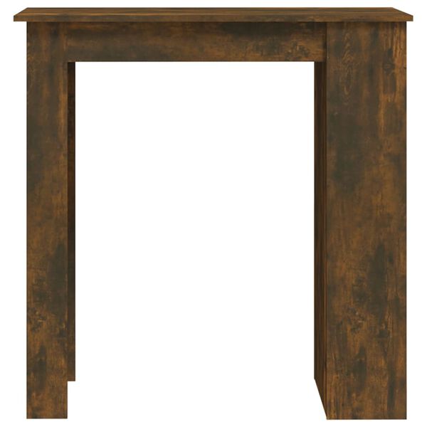 vidaXL Bar Table with Storage Rack Smoked Oak 102x50x103.5cm Engineered Wood