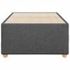 vidaXL Bed Frame without Mattress Dark Grey Twin Fabric