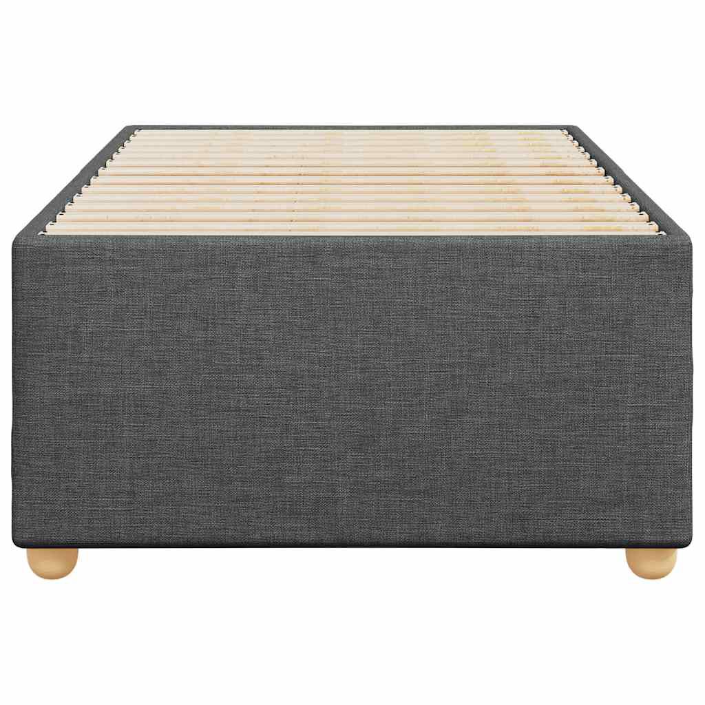vidaXL Bed Frame without Mattress Dark Grey Twin Fabric
