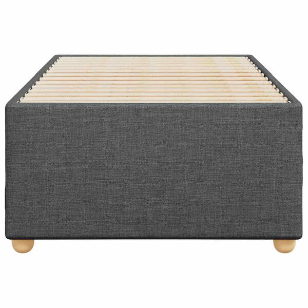 vidaXL Bed Frame without Mattress Dark Grey Twin Fabric
