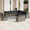 vidaXL 13 Piece Garden Sofa Set with Cushions Grey Poly Rattan