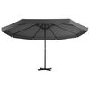 vidaXL Garden Parasol with Portable Base Anthracite
