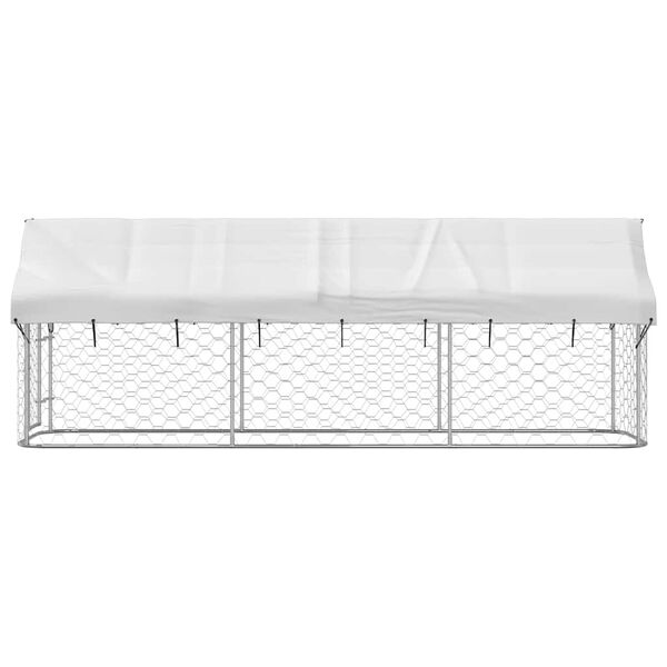 vidaXL Outdoor Dog Kennel with Roof 400x100x150 cm