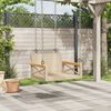 vidaXL Swing Bench Beige 63x62x40 cm Poly Rattan