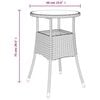 vidaXL 3 Piece Garden Bistro Set with Cushions Grey Poly Rattan