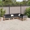 vidaXL 6 Piece Garden Sofa Set Solid Wood Pine