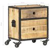 vidaXL Bedside Cabinet 40x30x50 cm Rough Mango Wood