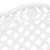 vidaXL Garden Bench 108 cm Cast Aluminium White