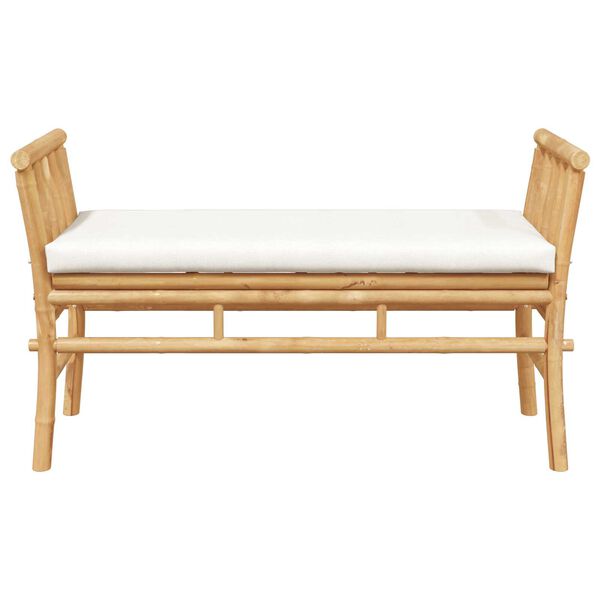 vidaXL Garden Bench with Cushion 110 cm Bamboo