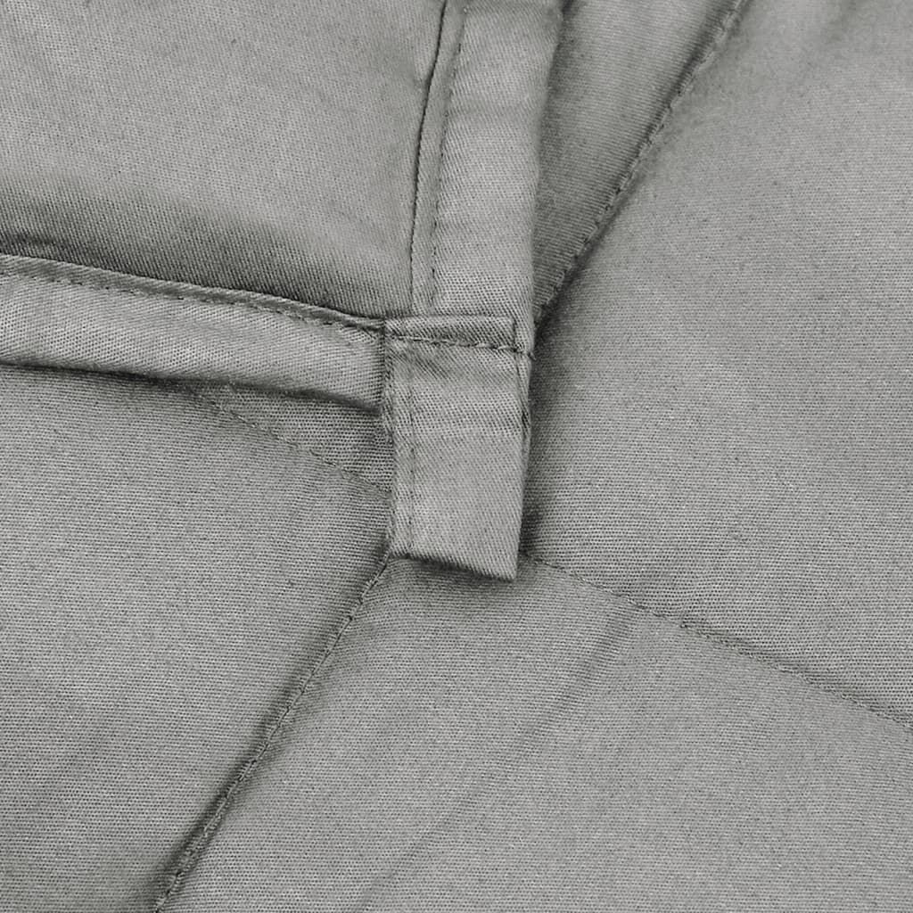 vidaXL Weighted Blanket Grey 220x230 cm King 15 kg Fabric