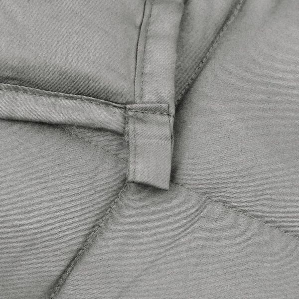 vidaXL Weighted Blanket Grey 220x230 cm King 15 kg Fabric