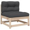 vidaXL 6 Piece Garden Sofa Set with Cushions Solid Wood Pine