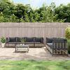 vidaXL 9 Piece Garden Lounge Set with Cushions Anthracite Poly Rattan