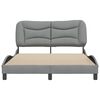 vidaXL Bed Frame without Mattress "Hvar" Light Grey 137x190 cm Fabric