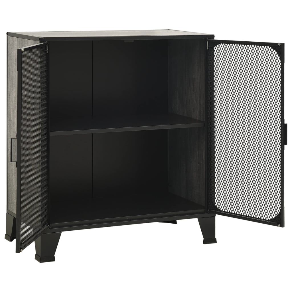 vidaXL Storage Cabinets 2 pcs Grey 72x36x82 cm Metal and MDF