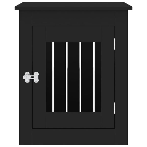 vidaXL Dog Crate Furniture Black 55x75x65 cm Engineered Wood
