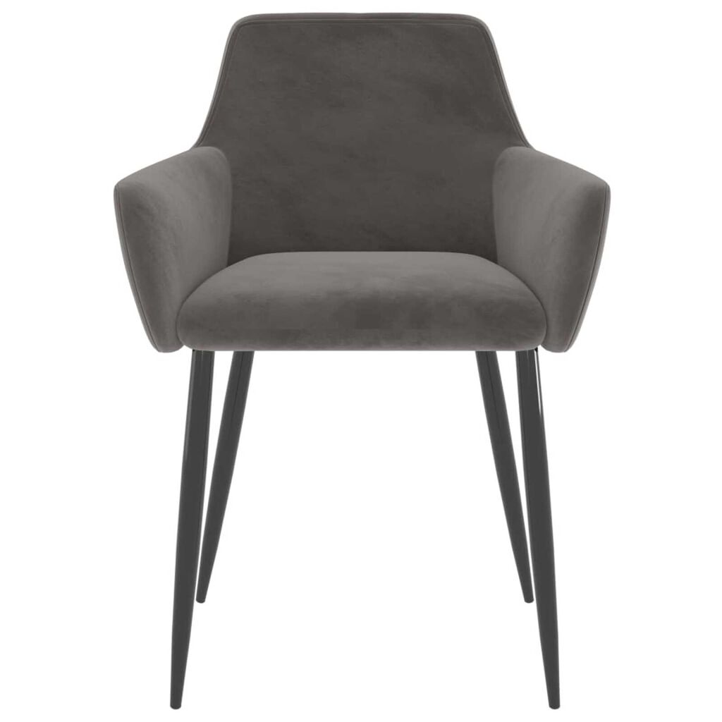 vidaXL Dining Chairs 6 pcs Dark Grey Velvet