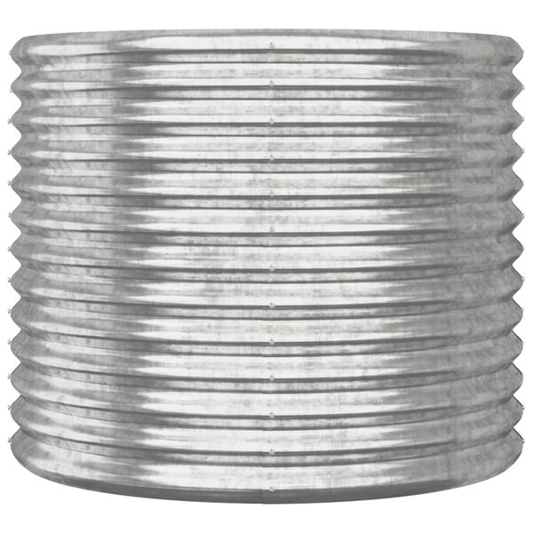 vidaXL Garden Planter Galvanised Steel 80x80x68 cm Silver