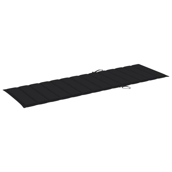 vidaXL Garden Sun Lounger with Cushion Solid Acacia Wood