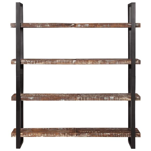 vidaXL 4-Tier Bookcase 160x40x180 cm Solid Reclaimed Wood