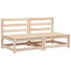 vidaXL Garden Sofas Armless 2 pcs 70x70x67 cm Solid Wood Pine