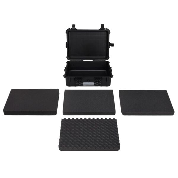 vidaXL Portable Flight Case Black 52x40x19 cm PP