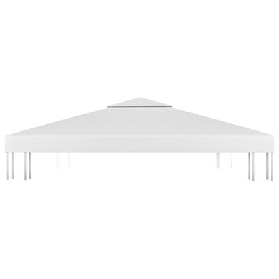 vidaXL 2-Tier Gazebo Top Cover 310 g/m² 4x3 m White