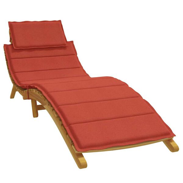 vidaXL Sun Lounger Cushion Melange Red 186x58x4 cm Fabric