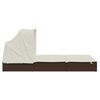 vidaXL 2-Person Sunbed with Foldable Roof Brown 213x118x97cm Poly Rattan
